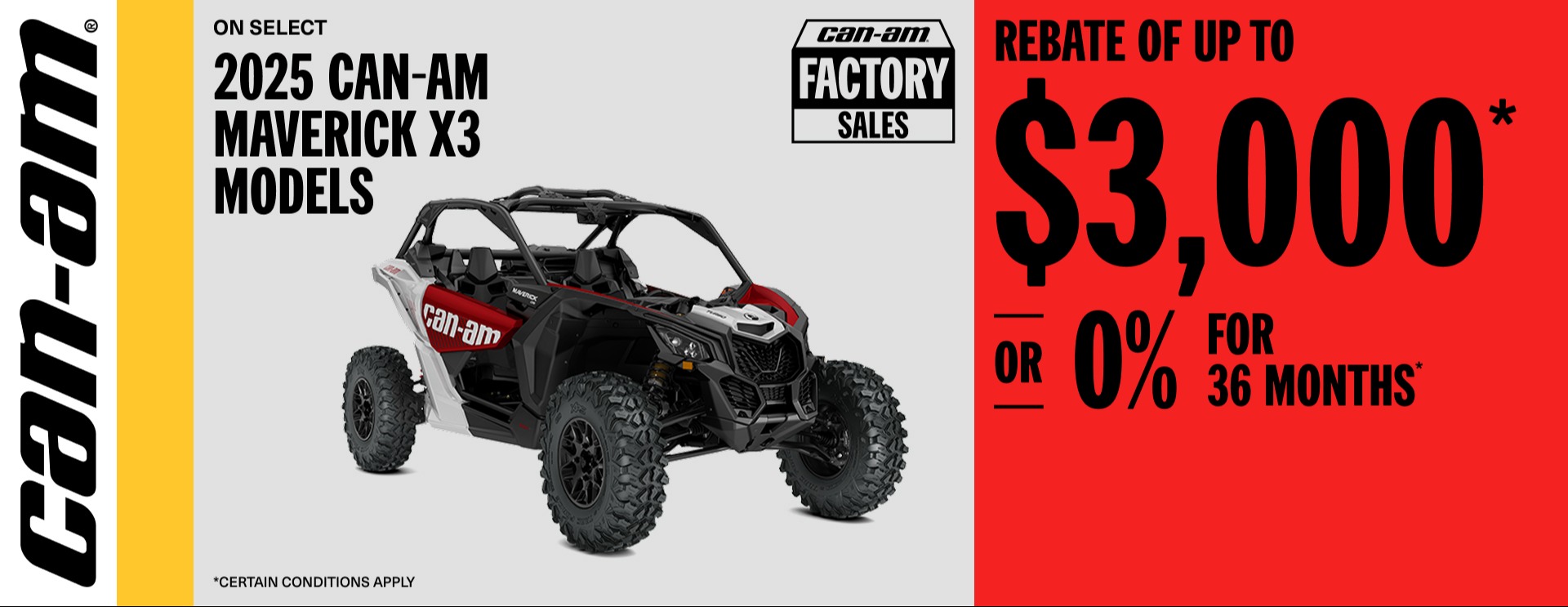 US_ORV_MY25_MAV X3_$3k or 0% 36mo_10.31.25